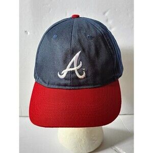 Atlanta Braves Hat Navy Blue Strapback Cap